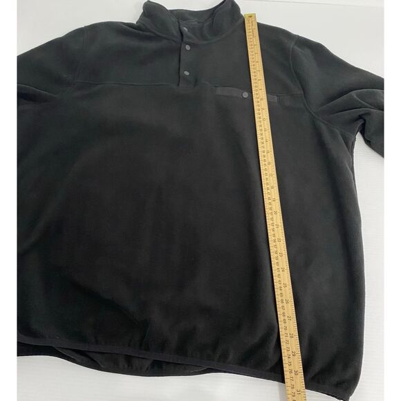 32 Degrees Heat Men's XXL Sweater 1/4 Snap Pullover Fleece Sweatshirt Black - Picture 3 of 8